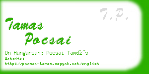 tamas pocsai business card